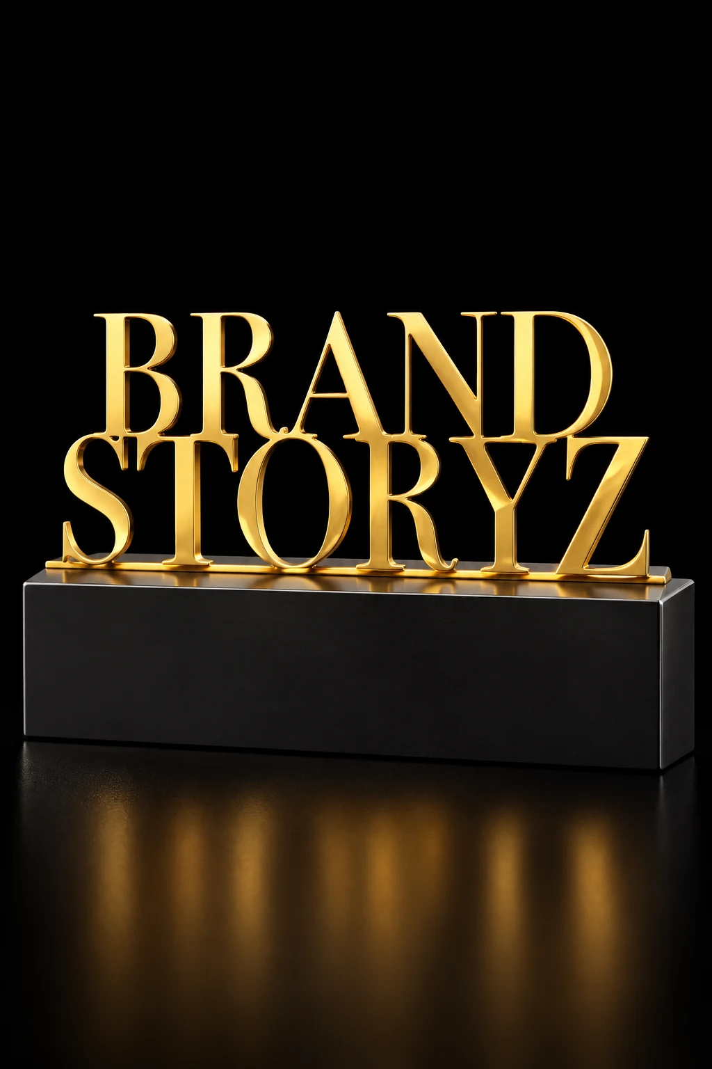 Editorial trophy artwork inspired by the Brand Storyz award