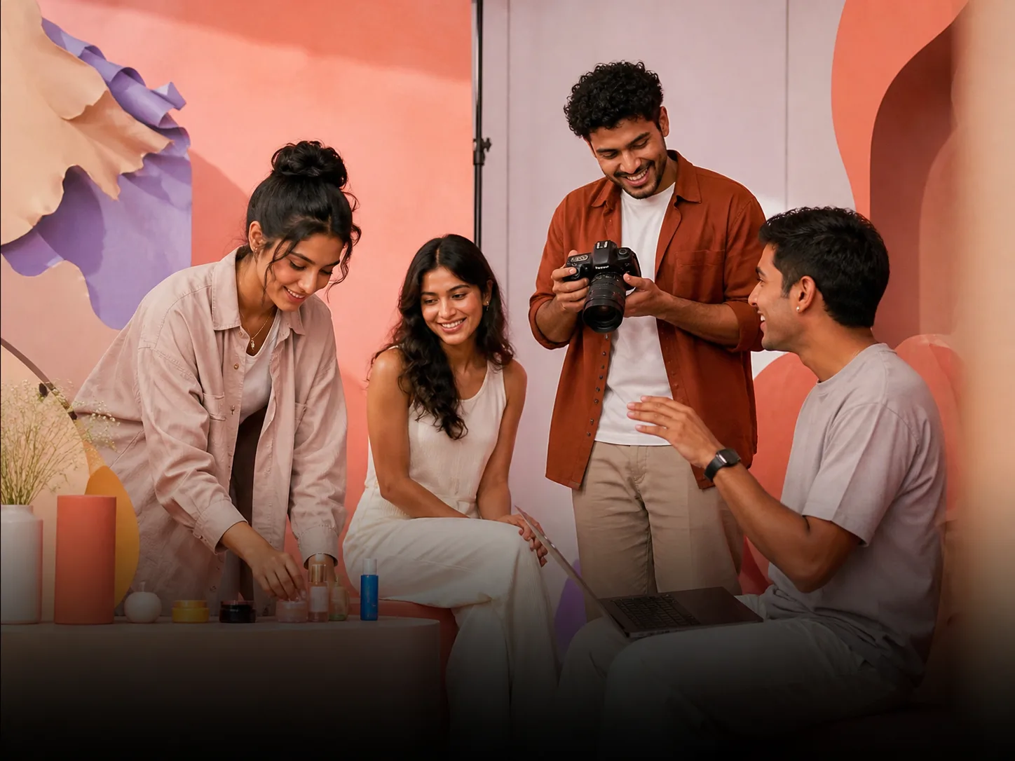 Creator connecting with a local community for a brand campaign