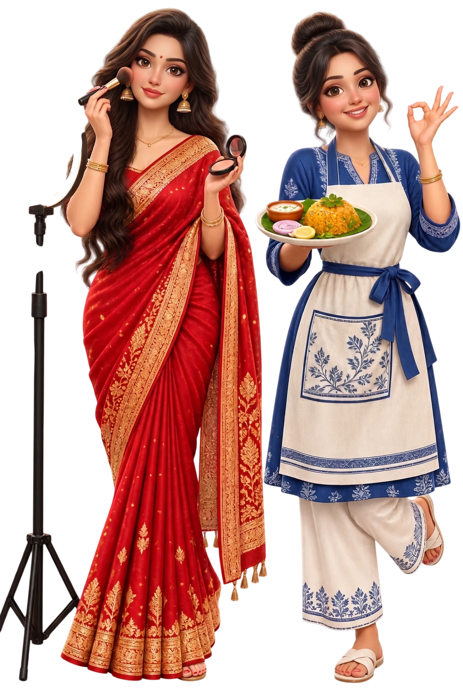 Two Indian creators making beauty and food content