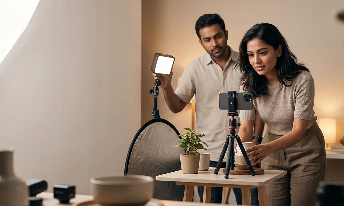 Creator making authentic food and lifestyle content for a campaign