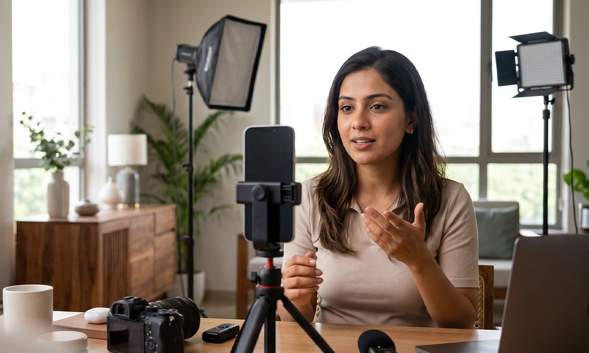 Creator making authentic food and lifestyle content for a campaign