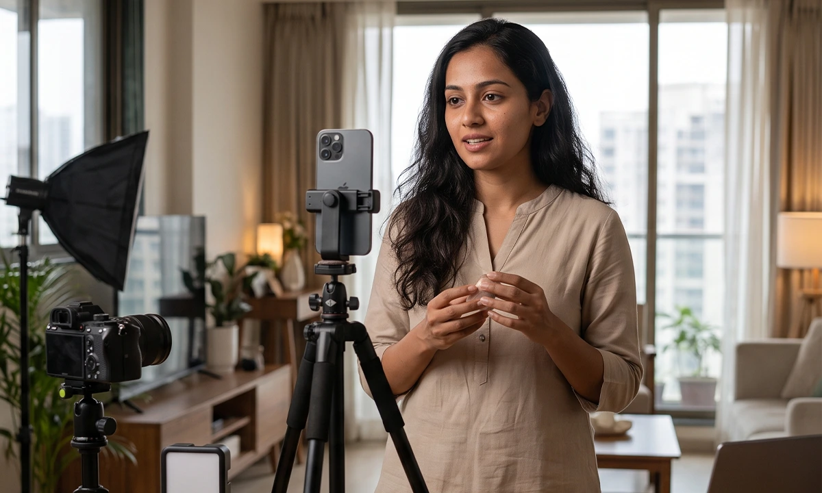 Creator making authentic food and lifestyle content for a campaign