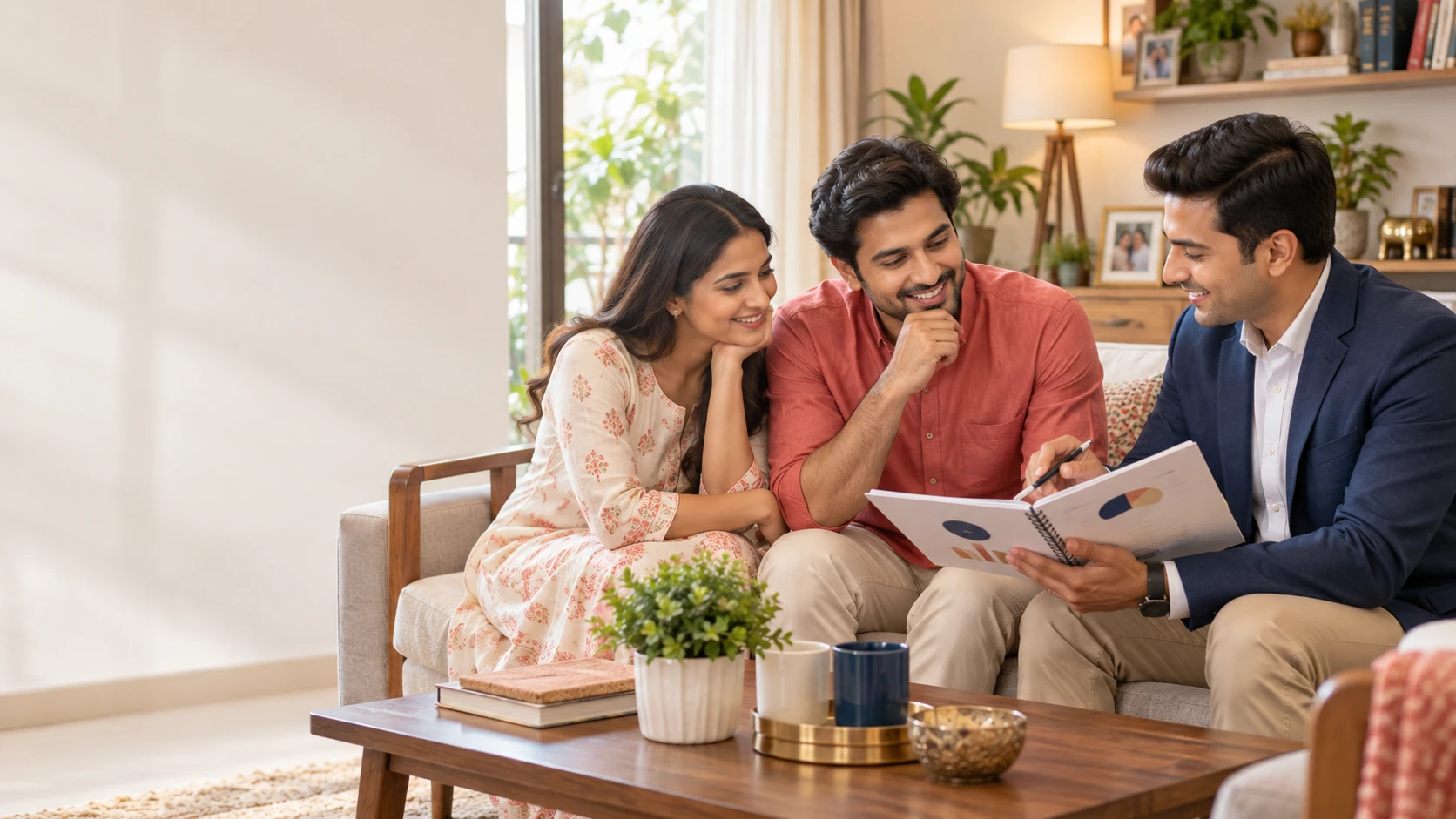 Policybazaar creator campaign showing a family discussing financial protection