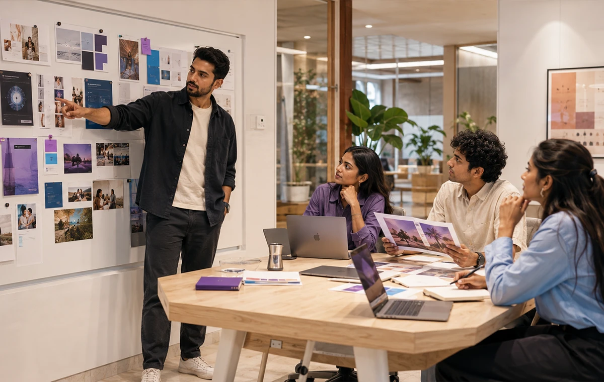 Creators collaborating on an always-on social media campaign