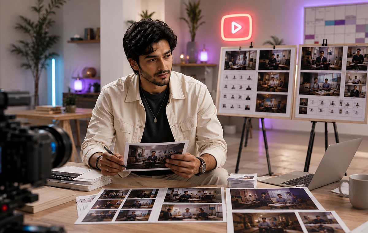 Creator filming a beauty-focused short-form video